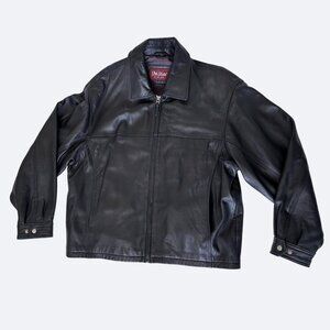 J. Park Collection‎ Mens Lamb Leather Jacket L Black Zip-Up Soft